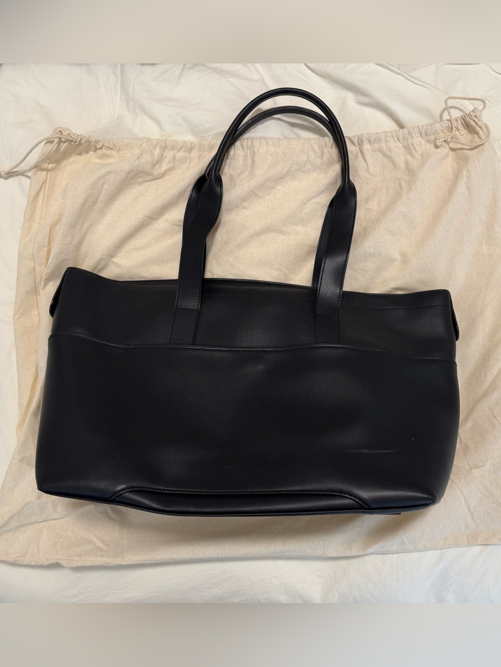 Monos Vegan Leather Tote - Black - Women's Carryall